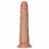 Dildo realist cu ventuză RealRock Slim, 15,5 cm (natur închis) 