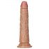 Dildo realist cu ventuză RealRock Slim, 15,5 cm (natur închis) 