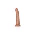 Dildo realist cu ventuză RealRock Slim, 15,5 cm (natur închis) 