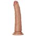 Dildo realist cu ventuză RealRock Slim, 15,5 cm (natur închis) 