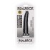 RealRock Slim - dildo realist cu ventuză - 15,5cm (negru) 