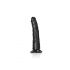 RealRock Slim - dildo realist cu ventuză - 15,5cm (negru) 