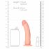 Dildo realist RealRock cu ventuză - 15,5cm (natural) 