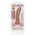 Dildo realistic RealRock cu ventuză - 15,5 cm (natur închis) 