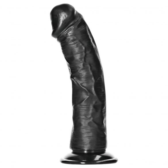 RealRock - dildo realist cu ventuză - 15,5cm (negru) 