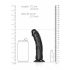 RealRock - dildo realist cu ventuză - 15,5cm (negru) 