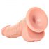 Dildo realist cu ventuză și testicule - 15,5cm (natural) 