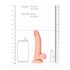 Dildo realist cu ventuză și testicule - 15,5cm (natural) 