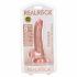 Dildo realist cu ventuză și testicule - 15,5cm (natural) 