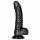 Dildo realist cu ventuză și testicule - 15,5 cm (negru) 