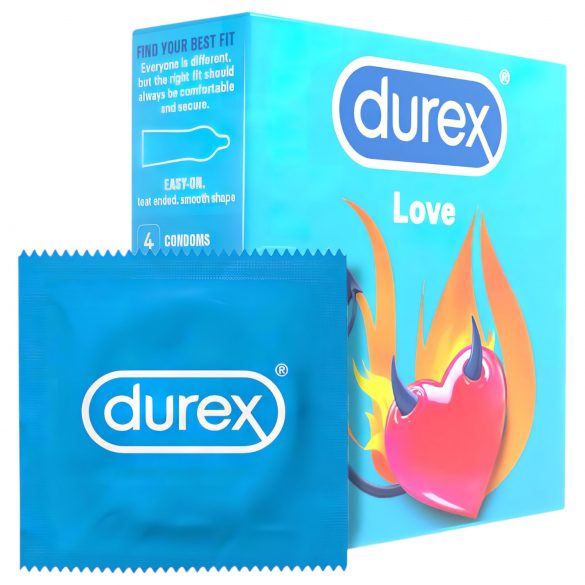 Prezervative Durex Love - Prezervative Easy-on (4 bucăți)