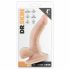 Dr. Skin 4 - dildo realist cu ventuză și testicule – natural (12 cm) 