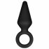 Aventuri Anale Platinum S - dildo anal (negru) - mic 