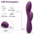 Engily Ross Bacall 2.0 - vibrator G-spot cu stimulator de clitoris, reincarcabil (mov) 