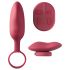 Platanomelón Mobi - set vibrator cu acumulator și radio - 2 piese (roșu) 