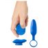 Platanomelón Mobi - set vibrator cu acumulator și funcție radio - 2 piese (albastru) 