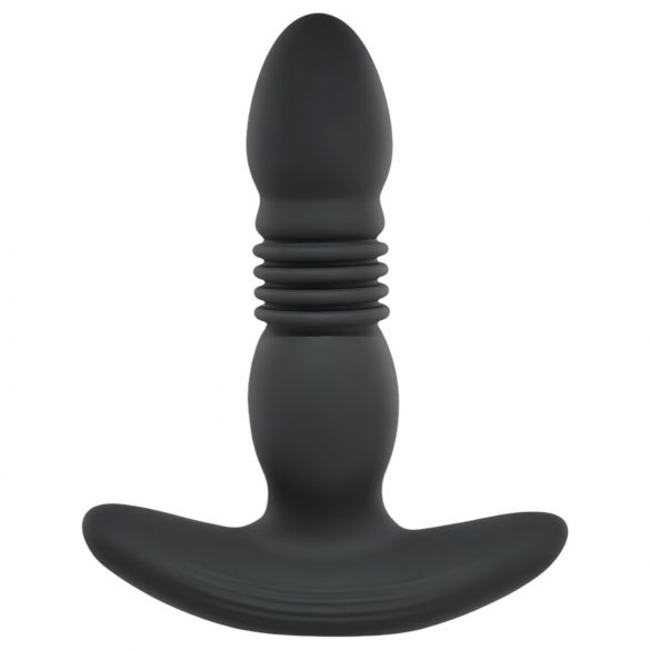 Playboy - vibrator anal cu împingere, reîncărcabil (negru)