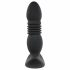 Playboy - vibrator anal cu împingere, reîncărcabil (negru)