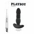 Playboy - vibrator anal cu împingere, reîncărcabil (negru)