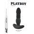 Playboy - vibrator anal cu împingere, reîncărcabil (negru)