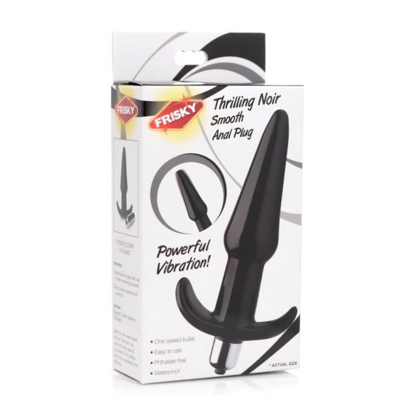 Vibrator anal Frisky Smooth (negru) 