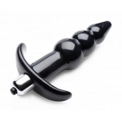 Frisky Bubbly - vibrator anal cu bile (negru)