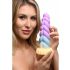 Dildo Unicorn Mystique - 21 cm (mov-galben) 