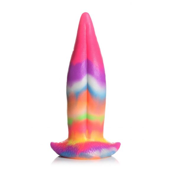 Limba Creature - dildo silicon luminos - 21cm (curcubeu) 