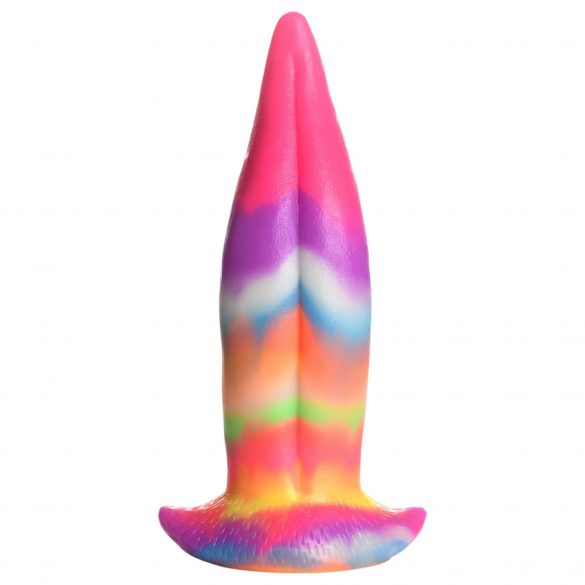 Limba Creature - dildo silicon luminos - 21cm (curcubeu) 