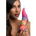 Limba Creature - dildo silicon luminos - 21cm (curcubeu) 