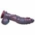 Dildo din silicon Hydra - 27cm (mov) 