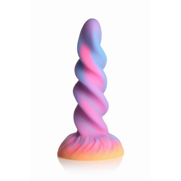 Dildo iluminat cu unicorn - Moon Rider (mov-roz) 