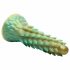 Dildo silicon cu textură stegosaurus - 20 cm (verde) 