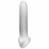 Husă pentru penis Fat Boy Checker - 19 cm - alb crem 