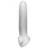 Husă pentru penis Fat Boy Checker - 19 cm - alb crem 