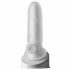 Fat Boy Micro - Ribbed - Husă pentru penis (15cm) - Alb crem 