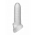 Fat Boy Micro - Ribbed - Husă pentru penis (15cm) - Alb crem 