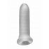 Fat Boy Micro - Ribbed - Husă pentru penis (15cm) - Alb crem 