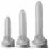 Fat Boy Micro - Ribbed - Husă pentru penis (15cm) - Alb crem 