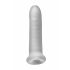 Fat Boy Micro Ribbed - înveliș pentru penis (17cm) - alb lăptos