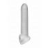 Fat Boy Micro Ribbed - Manșon pentru penis (19cm) - Alb crem 