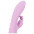 Loveline - vibrator cu încărcare, cu braț pentru clitoris, tip iepuraș (roz)