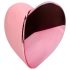 Vibrator pentru stimularea clitorisului Loveline Tapping Heart - cu acumulator (roz)