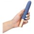 Loveline Travel - vibrator cu suport pentru lubrifiant cu acumulator (albastru pastel)