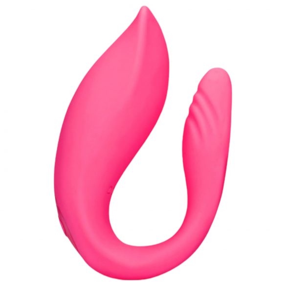 Loveline - vibrator pentru cuplu cu acumulator și telecomandă (roz)