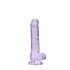 Dildo realist transparent - mov (17 cm) 