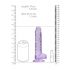 Dildo realist transparent - mov (17 cm) 