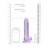 Dildo realist transparent - mov (17 cm) 