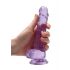 Dildo realist transparent - mov (17 cm) 