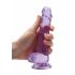 Dildo realist transparent - mov (17 cm) 